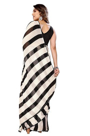 Women's Floral Printed Ready To Wear Georgette Saree With Blouse Piece