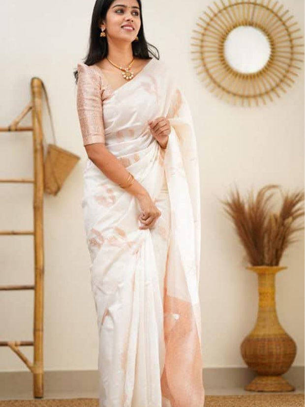 Banarasi Soft Silk Saree With Blouse Piece